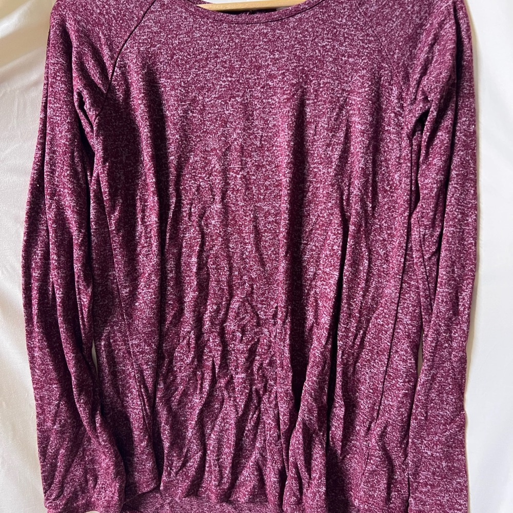 Old Navy Red Fitted Hoodie Sweatshirt